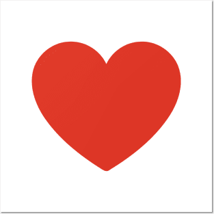 Red Loveheart Logo Symbol Sign Icon Emoticon Posters and Art